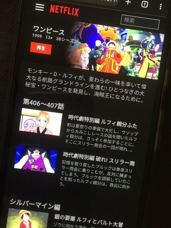 ワンピース　netflix