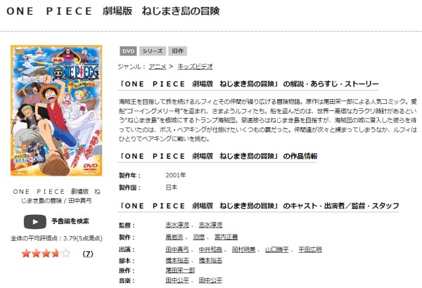 ONE PIECE ねじまき島の冒険 tsutaya