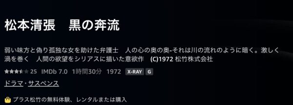 松本清張 黒の奔流Amazon